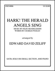 Hark! The Herald Angels Sing SATB choral sheet music cover Thumbnail